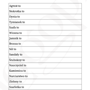 Określ kategorię nadrzędną